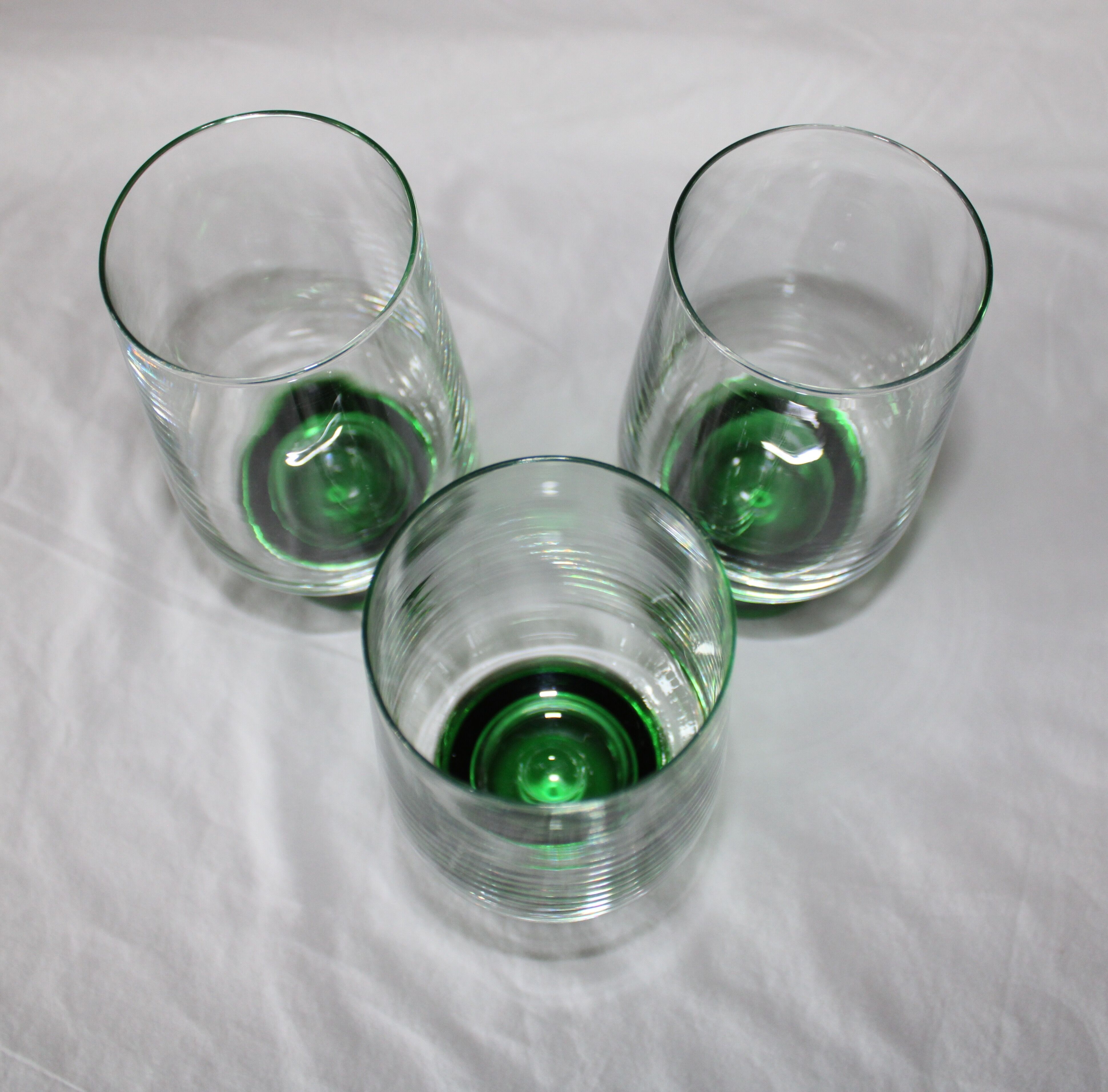 Lot of 3 vintage luminarc water glasses