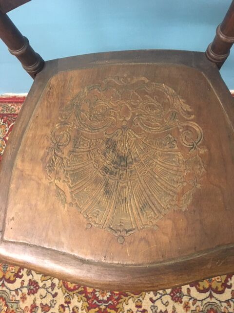 Old carving wooden bedroom chair
