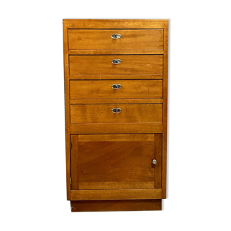 Art deco period ceremonial furniture in blond mahogany circa 1940
