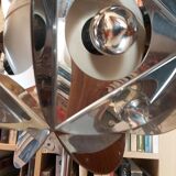 Vintage Sputnik chrome metal lamp 70s