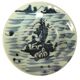Asie, assiette porcelaine céladon décor pêcheur fin XIXème