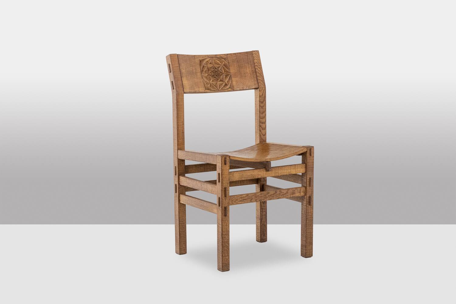 Officina Rivadossi. Brutalist style table and four chairs. Italy, circa 19