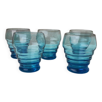 5 blue glasses