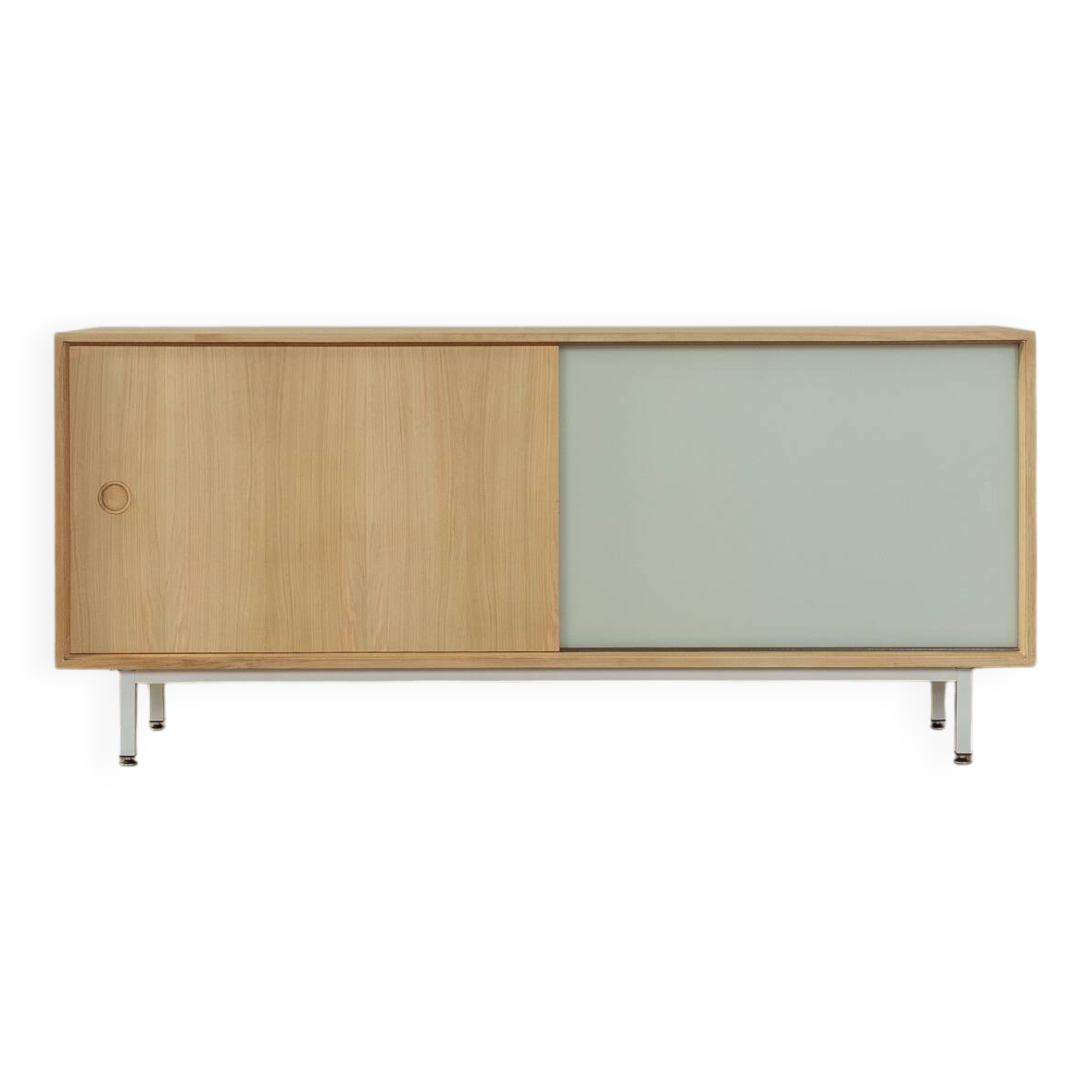 60s Sideboard with Sliding Doors by Lothar Wegner
