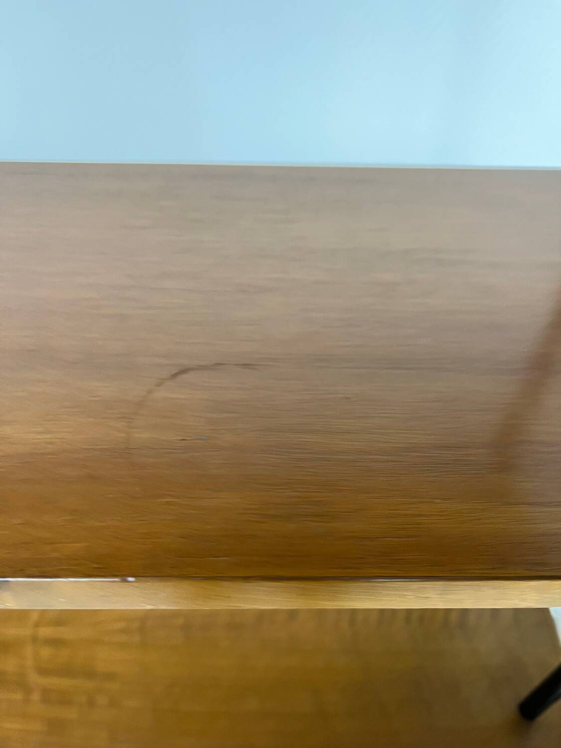 1950s wooden and metal bookshelf shelf