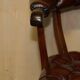 Chesterfield captain's armchair William IV in restored leather with hardwood.