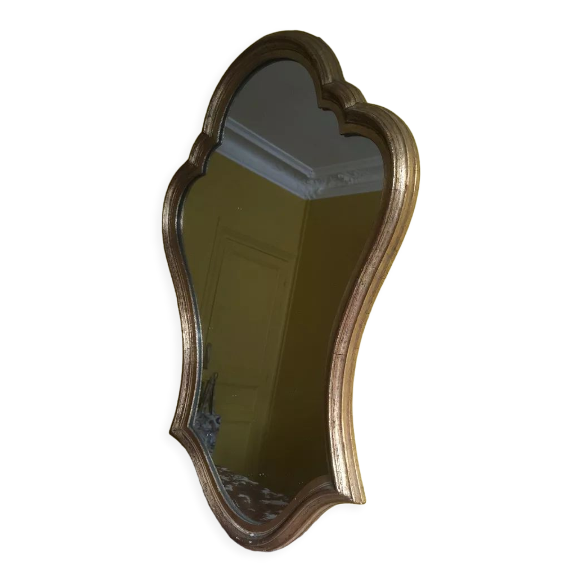 Vintage mirror in gilded wood 44x65cm