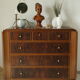 Commode art déco en palissandre et acajou