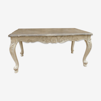 Table basse patine Shabby chic style Louis XV
