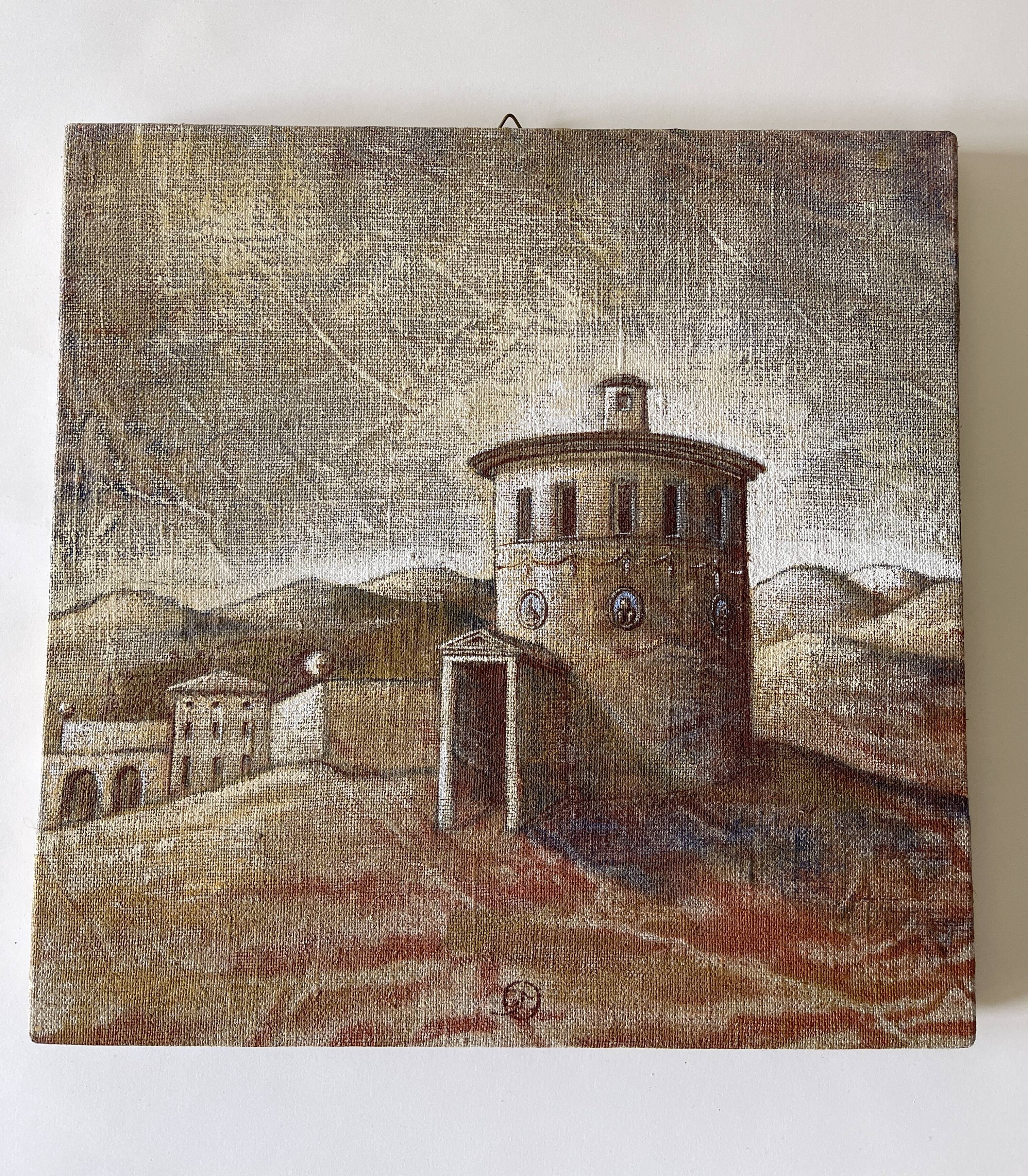 Oil on canvas contemporary landscape, signed Gouny et Marange