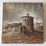 Oil on canvas contemporary landscape, signed Gouny et Marange