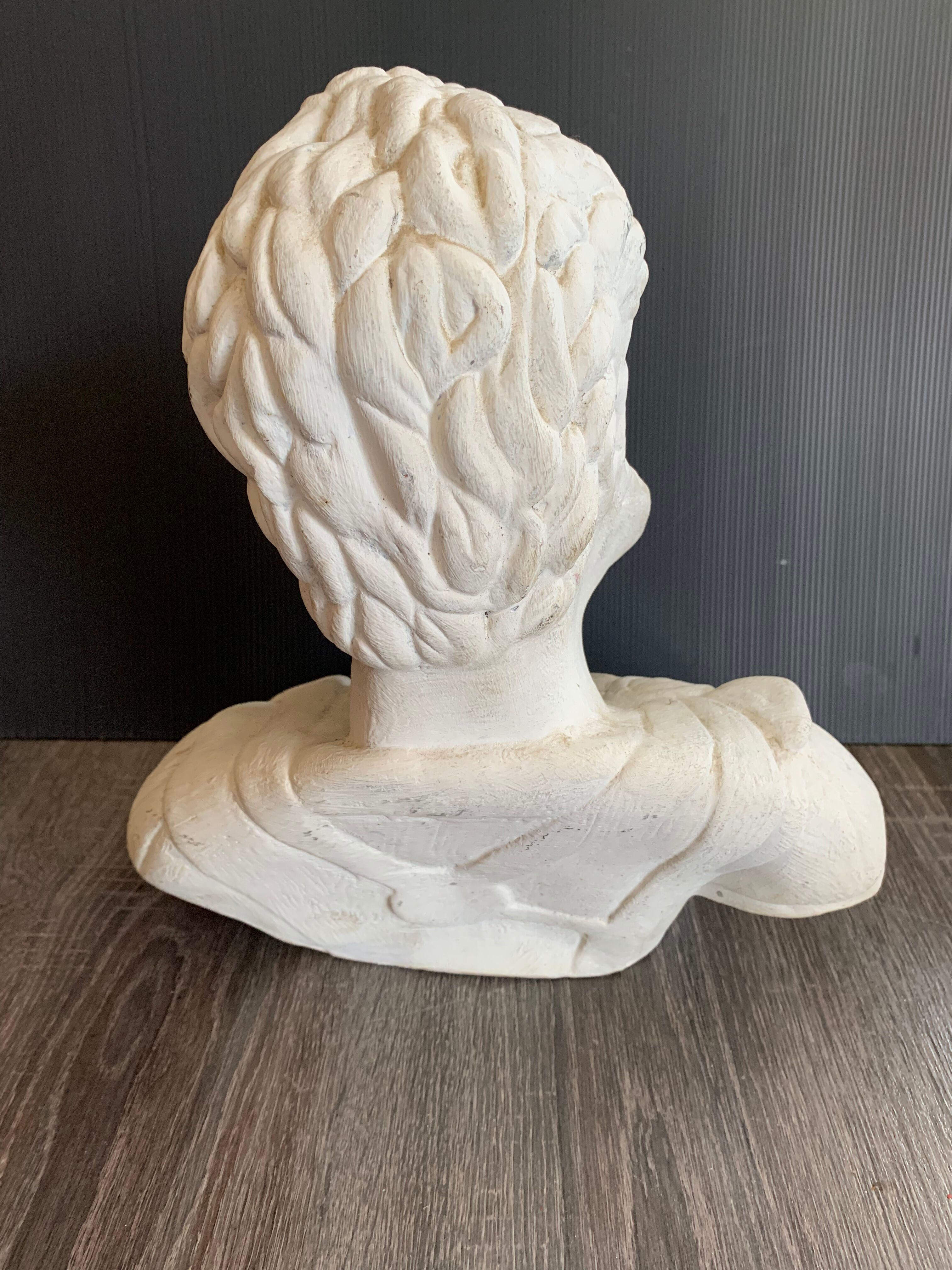 Bust in plaster Greek emperor