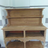 Furniture of trade, vintage service the bottom in oak the top in walnut.