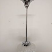 Art Deco glass suspension from Clichy, speckled white, France circa 1920.