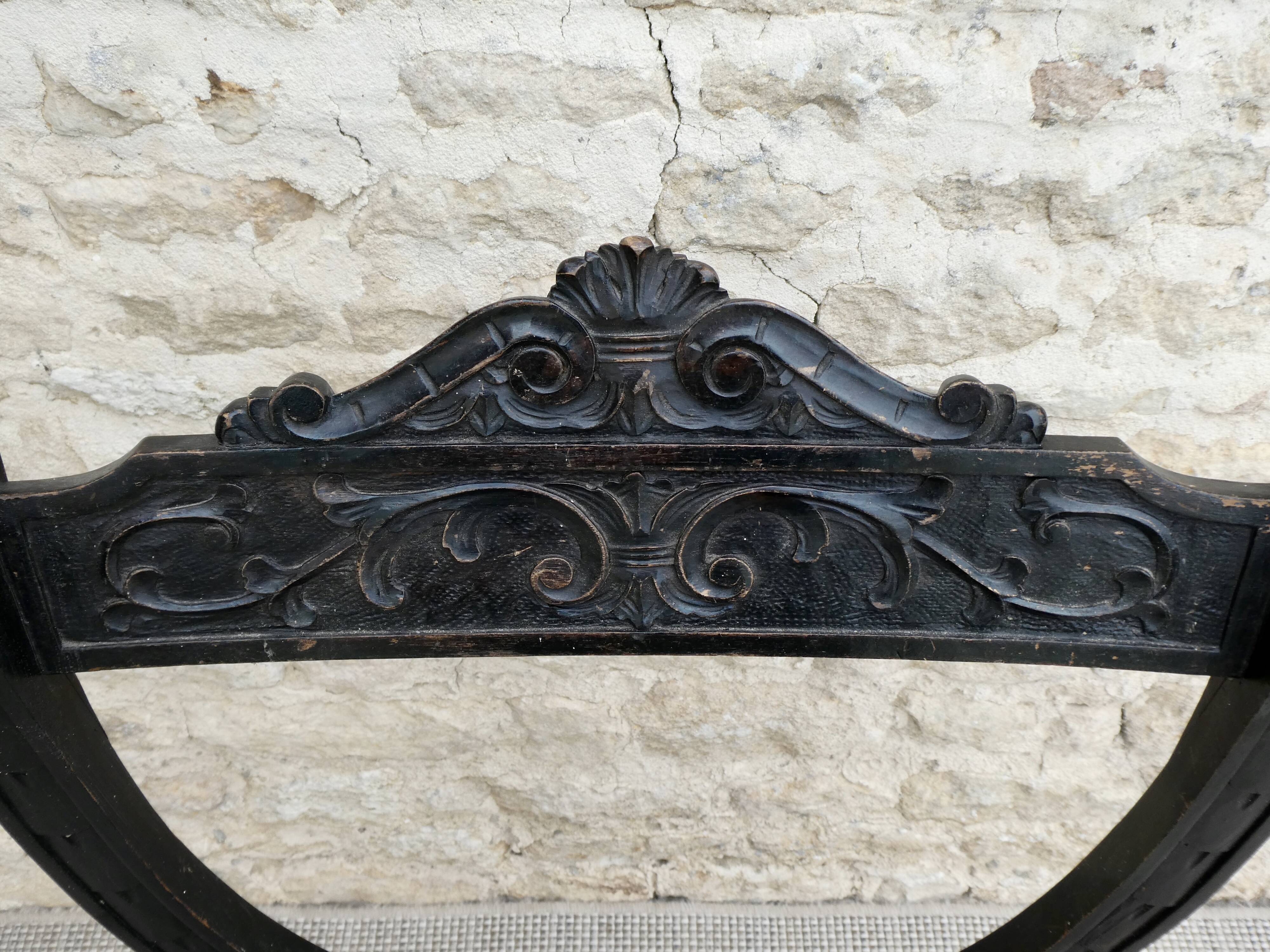 Dagobert chair in blackened wood