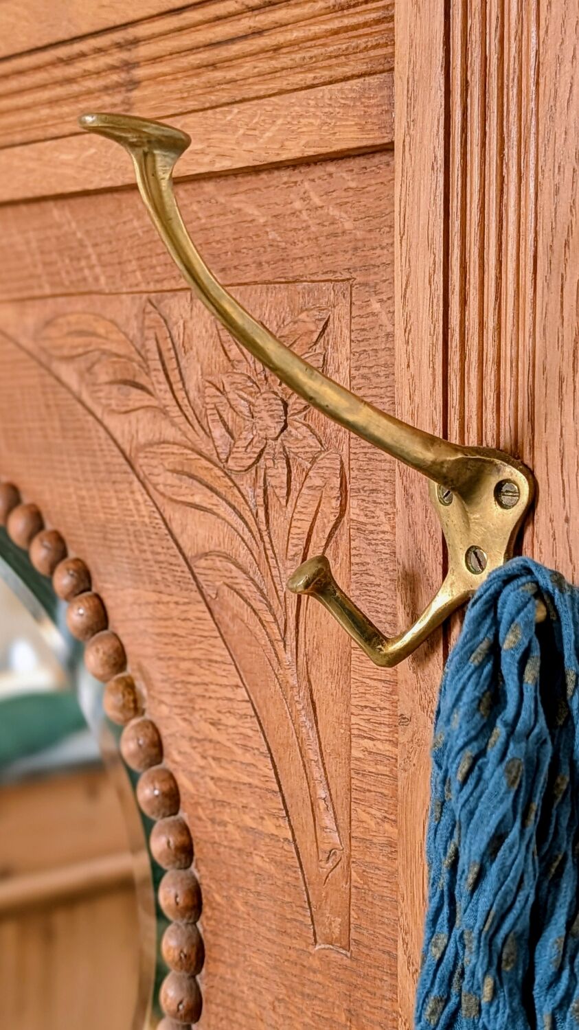 Art Deco wall coat rack