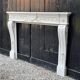 Louis XVI Style Fireplace in Very Finely Carved Carrara Marble