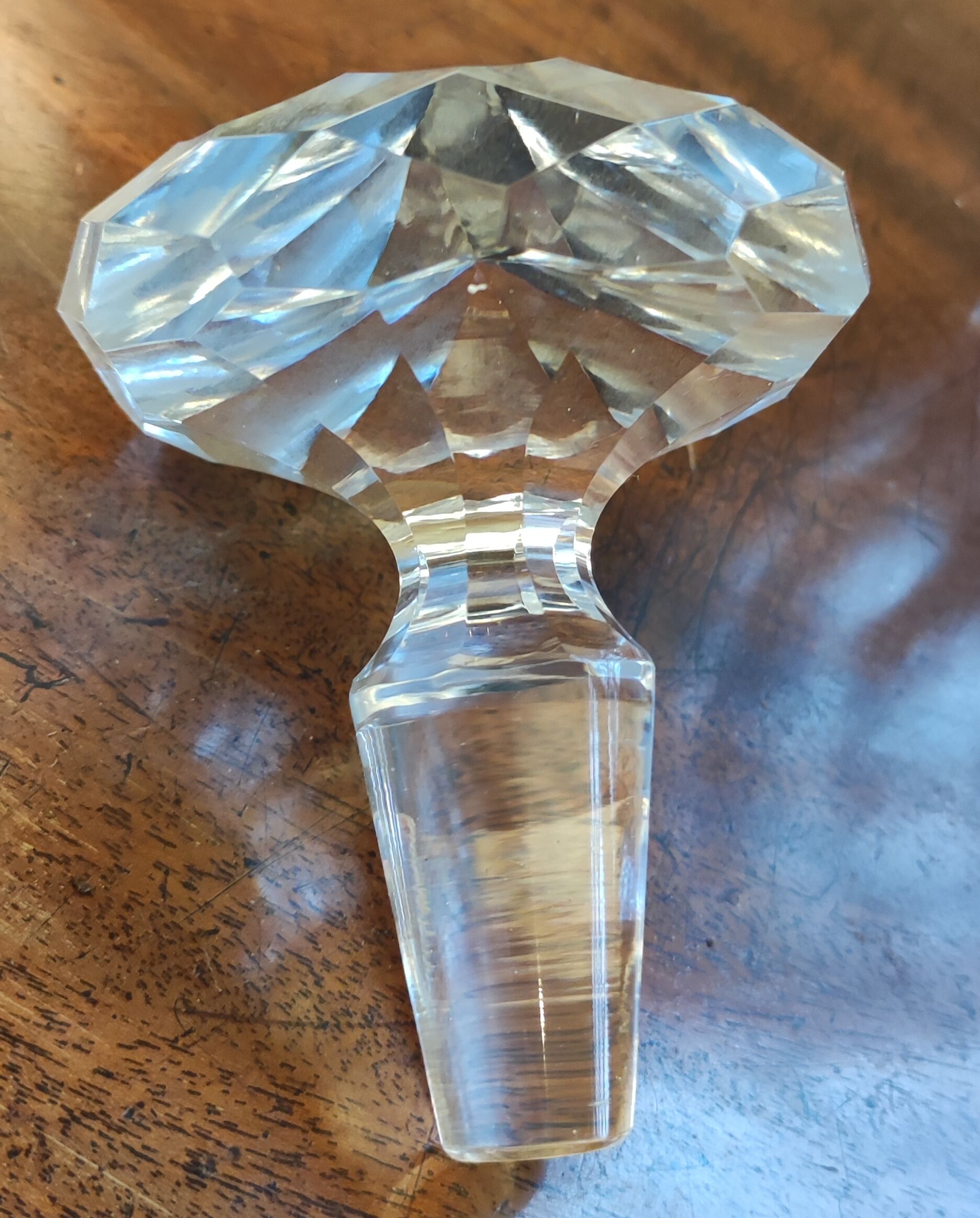 Carved crystal decanter 19th century