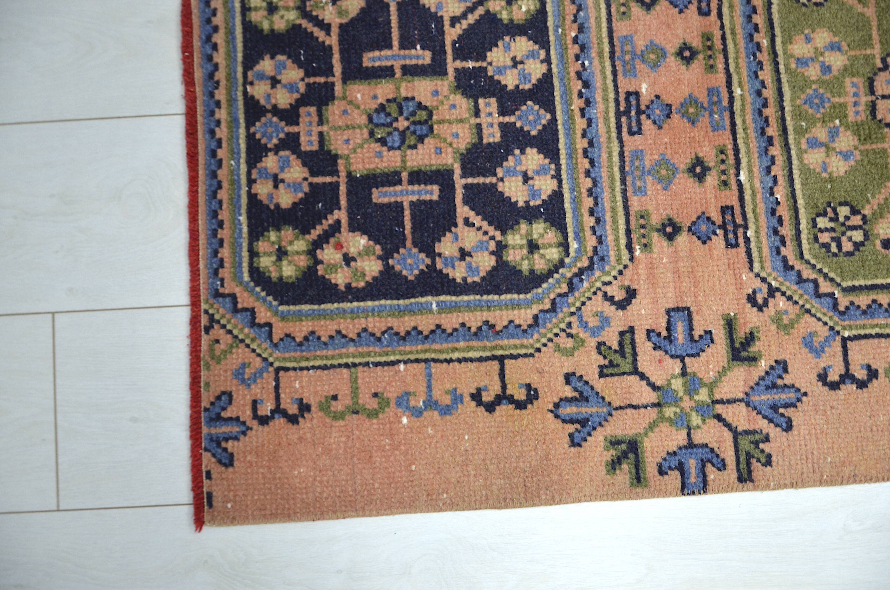 Orange & Green Turkish Runner sku 2241