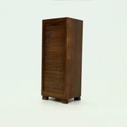 Amsterdam School Art Deco Tambour Door Cabinet 1920s