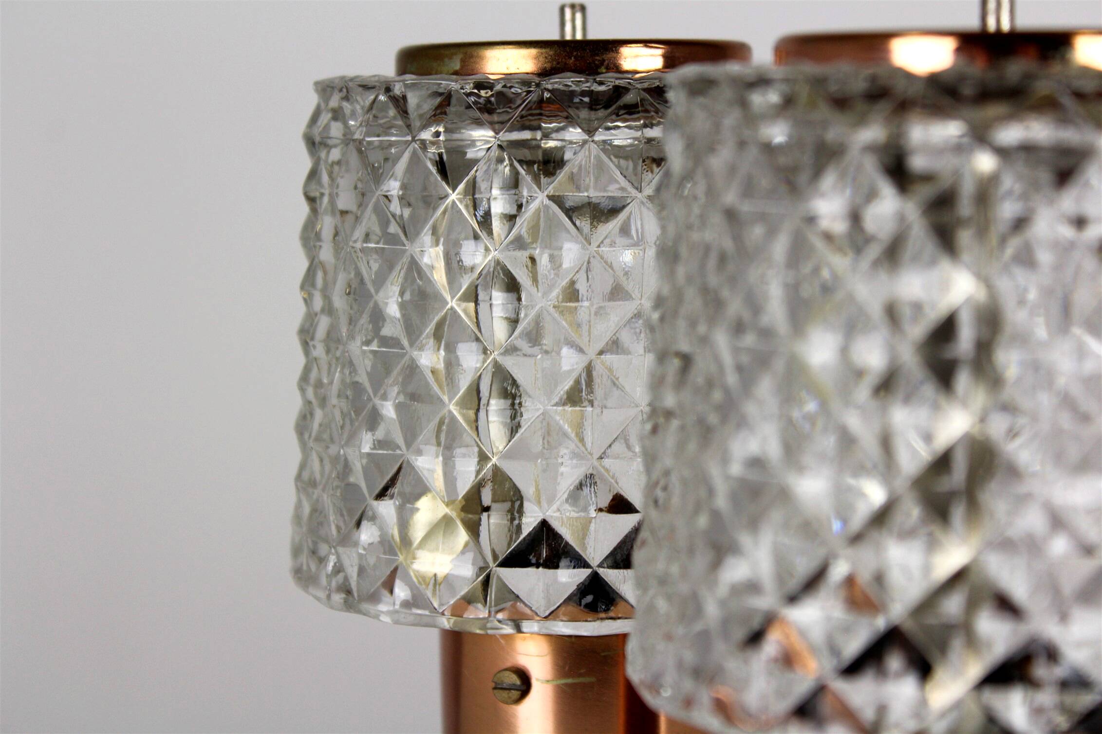 Copper Table Lamps from Kamenicky Senov, 1970s, Set of 2