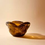 Vintage Modern Glass Bowl Gyula Budveszel Hungary 1990s