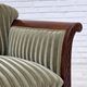 1950s, 3-seater Danish sofa, green furniture velour, teak wood.