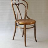 Chaise Bistrot cannée type Engelstuhl par Hofmann Autriche