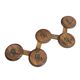 Oak wood wall coat rack / 1960s