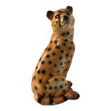 Vintage Leopard plaster statue