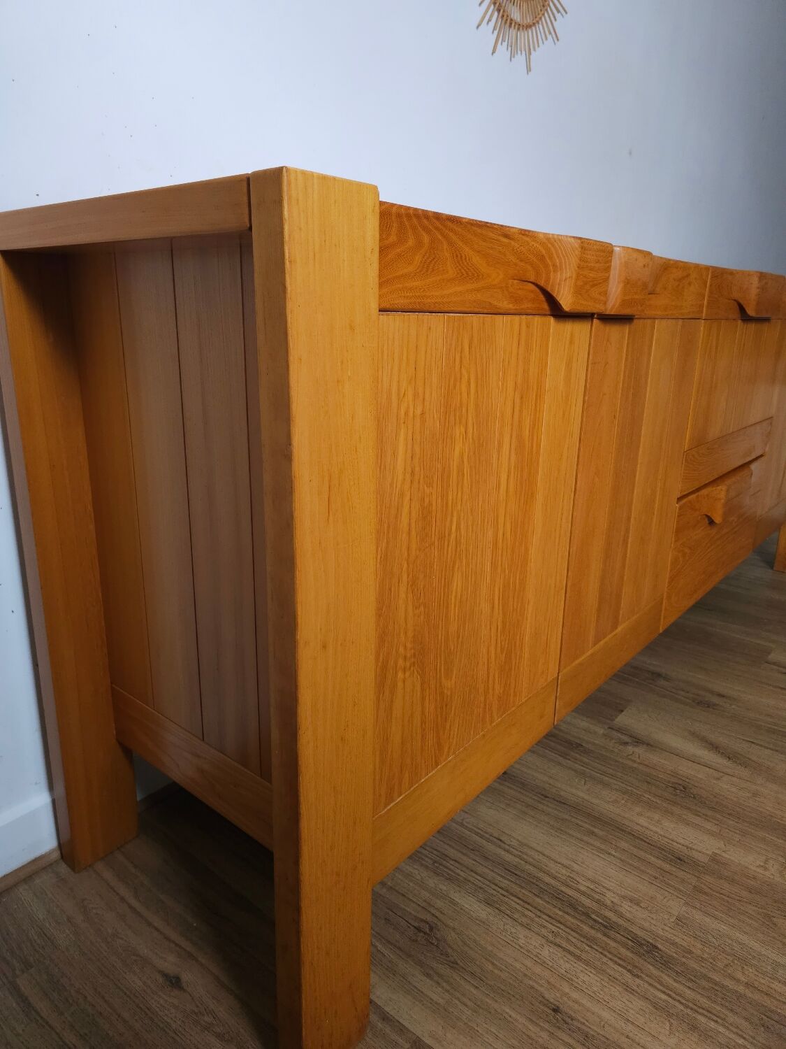 Solid Elm Buffet – Maison Regain, 1970s