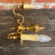 Pair of Double Wall Lights in Antique Louis XV Style, Gilded Bronze Vintage #D67