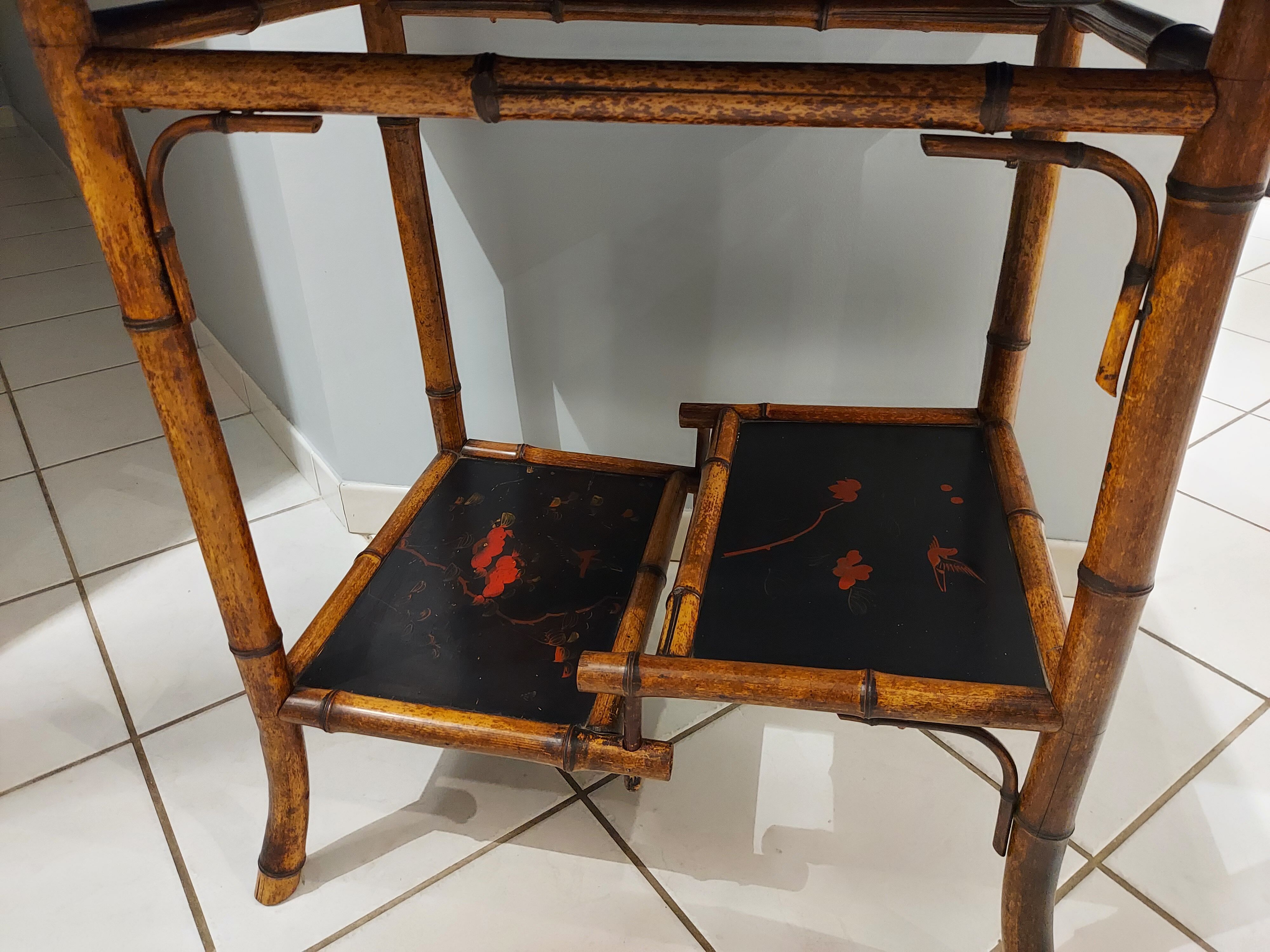 Table served Bamboo by Perret & Vibert late NINETEENTH