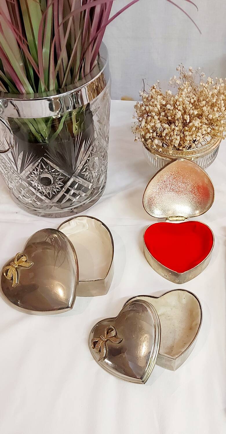Boîtes à bijoux coeur vintage