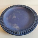 Ceramic plate, from Danish Knapstrup, in beautiful blue glaze.