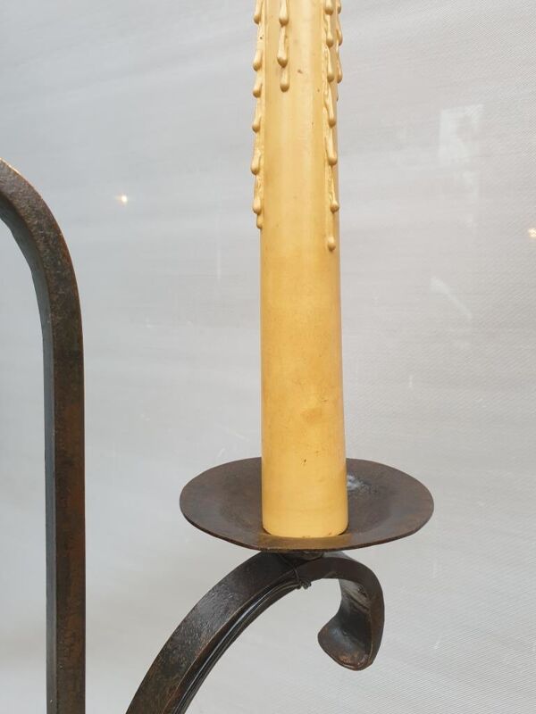 Lampadaire ferronnerie Jean-Pierre Ryckaert 1950 France