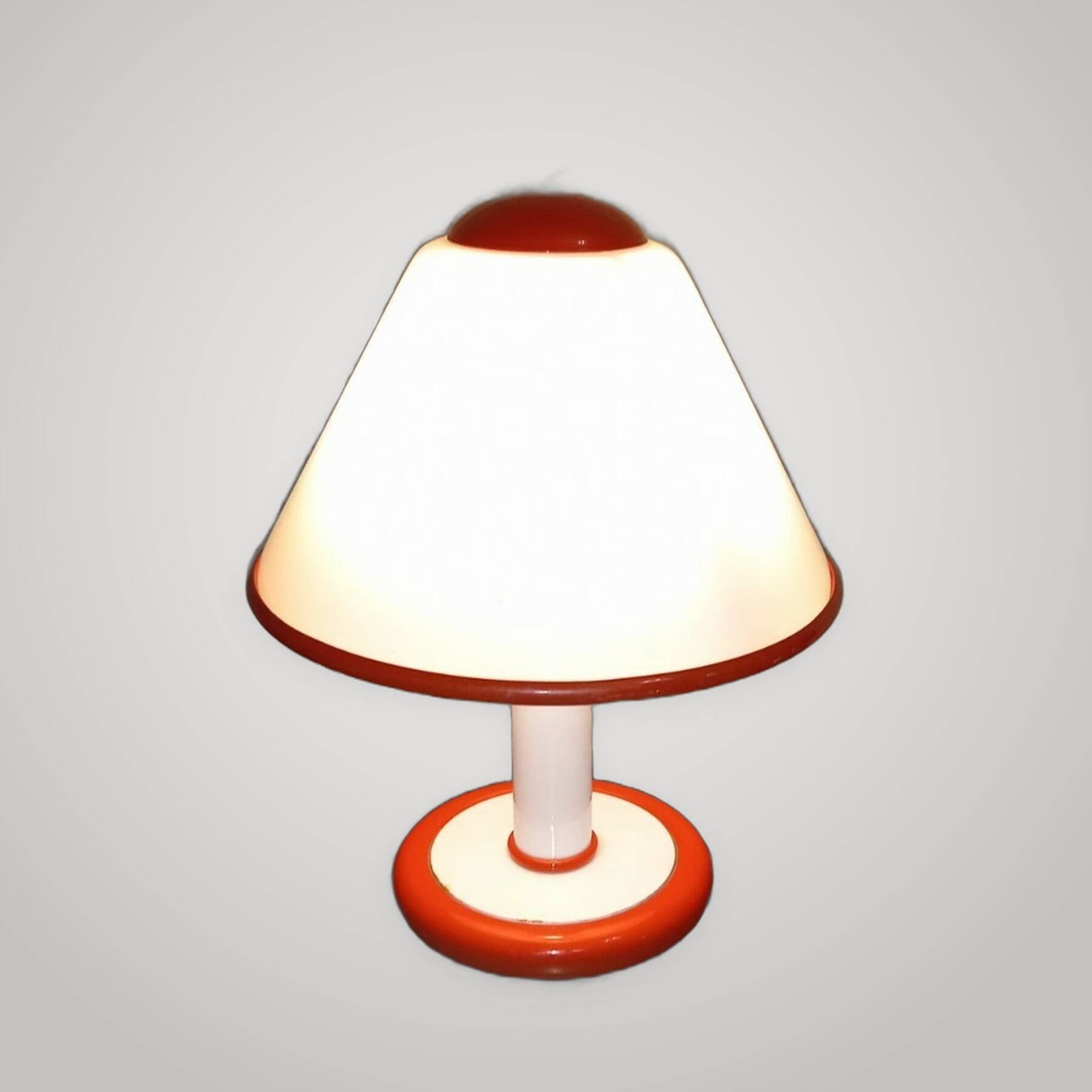 Beautiful Vintage Murano White Mushroom Table Lamp
