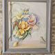 Tableau Huile sur Toile Onirique Profil féminin, fleurs, Oiseaux Michallon