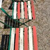 6 folding metal bistro chairs from the 1930s