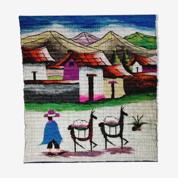 Tissage mural en laine Pérou