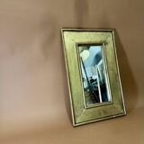 old wood mirror with gold leaf