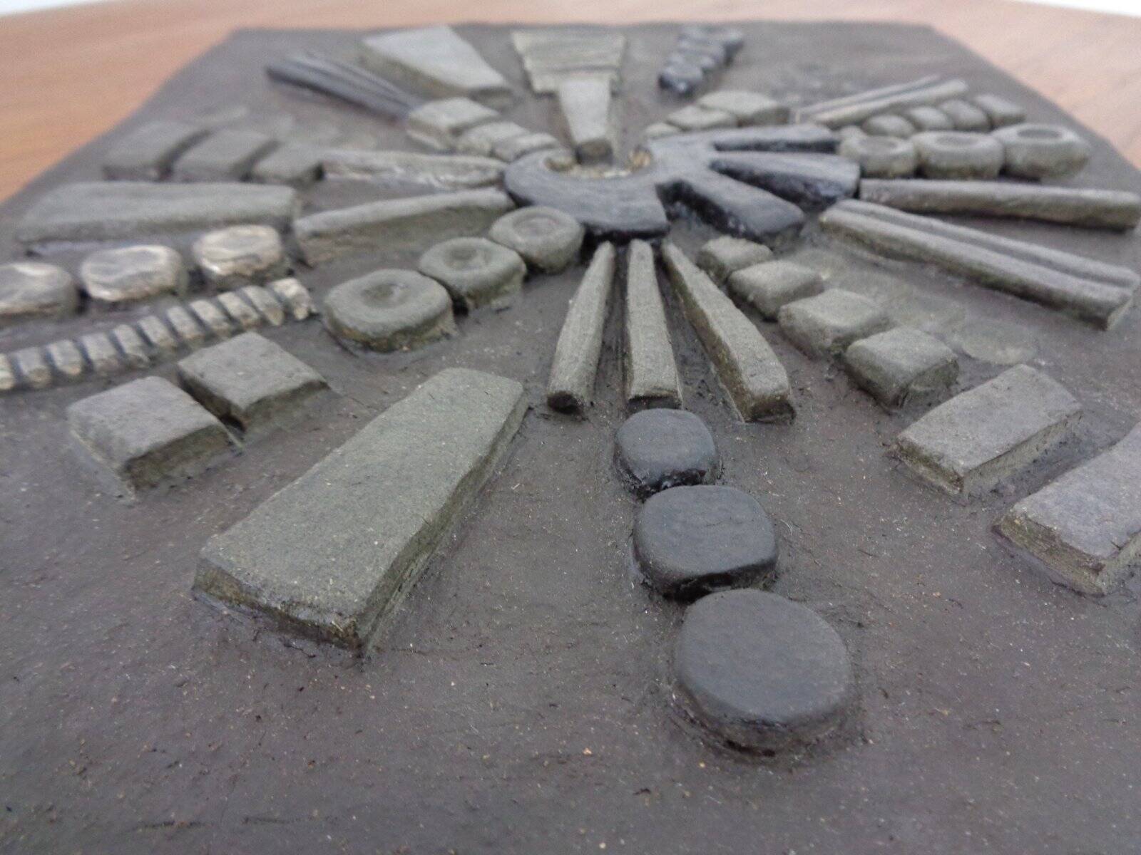 Brutalist Ceramic Wall Panel, 1960s