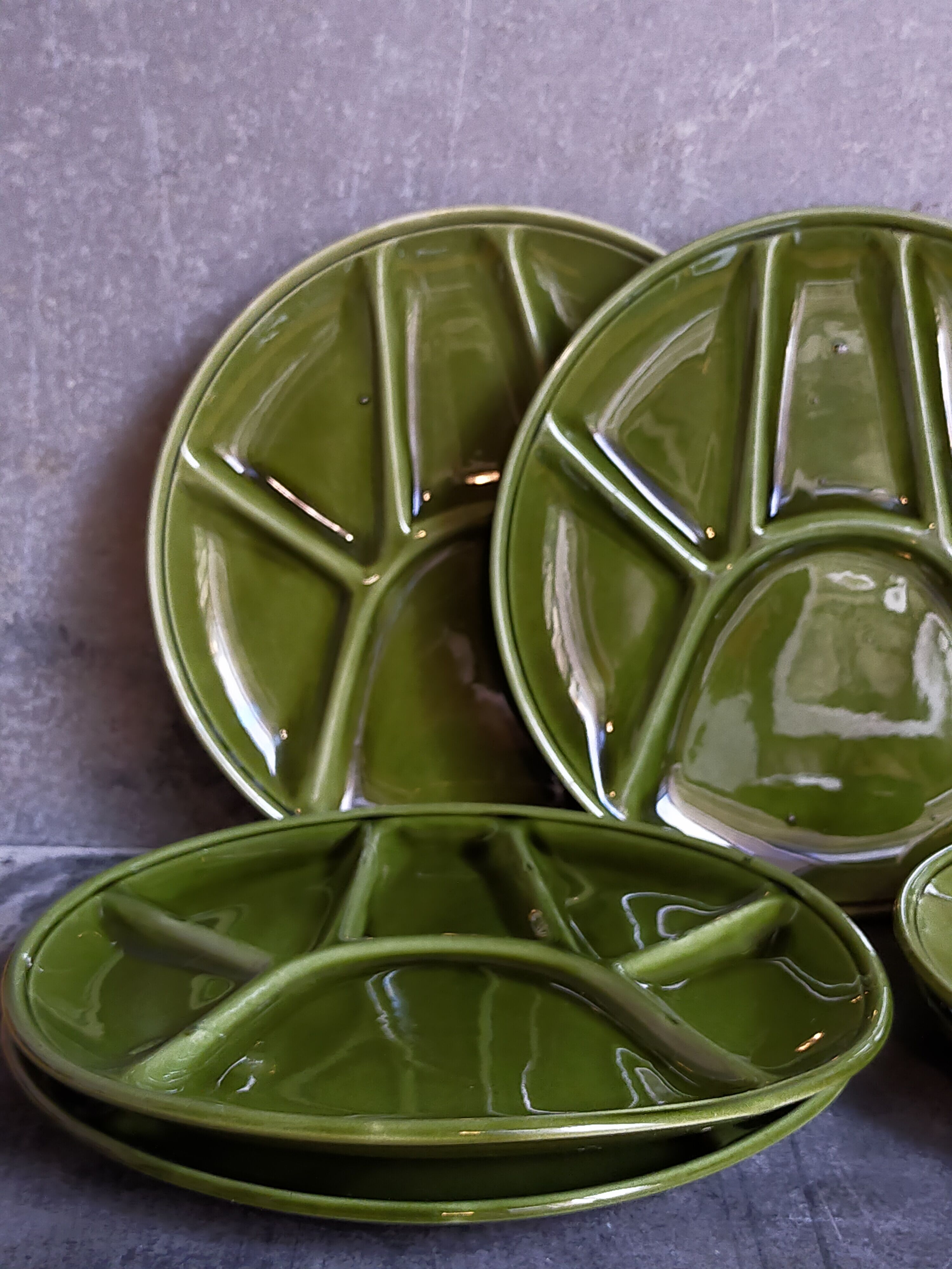 Seven vintage niderviller ceramic plates