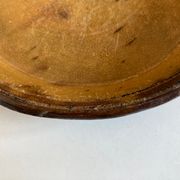 Plat de campagne en terre cuite vernissée art populaire début 20e