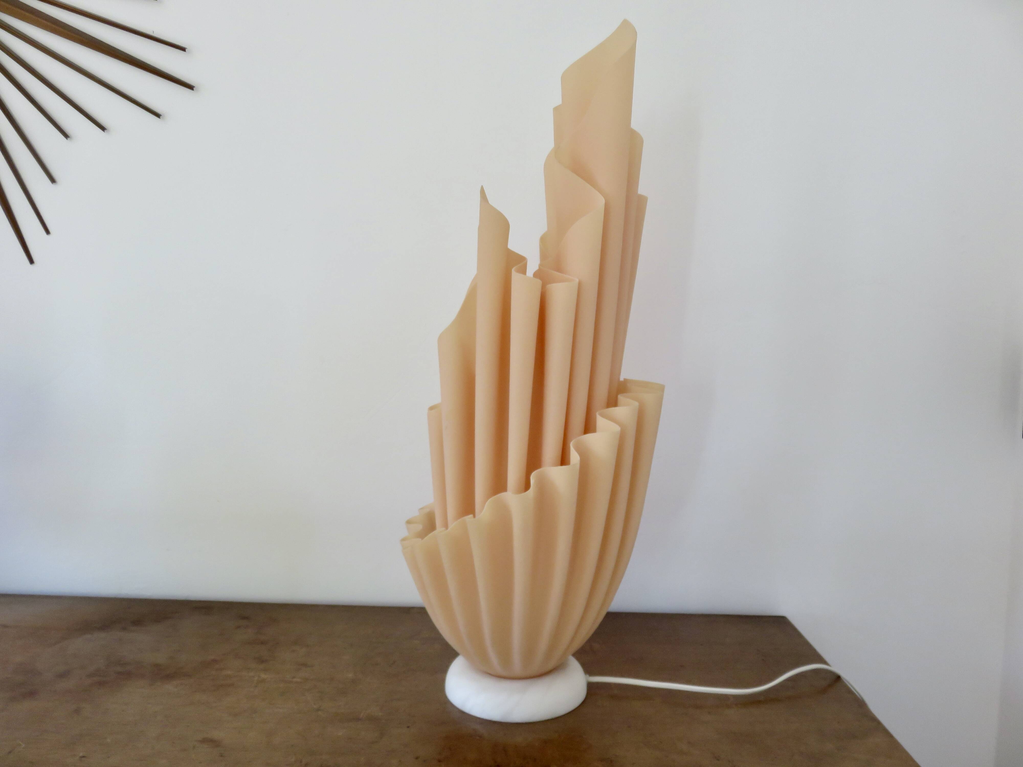Draped lamp "corolle" by Georgia Jacob, model XXL 65cm, mid century, 70