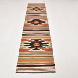 7x14 Wool Runner Rug, Long Wide Rug, 212x438Cm Rare Size Rug,Turkish Runner