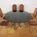 Dining room table and 6 chairs by Alessandro Alpizzi, 1970s, Set of 7
