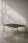 Vintage Mid-Century Italian Modern Brass Coffee Table with Stone Top, 1970s