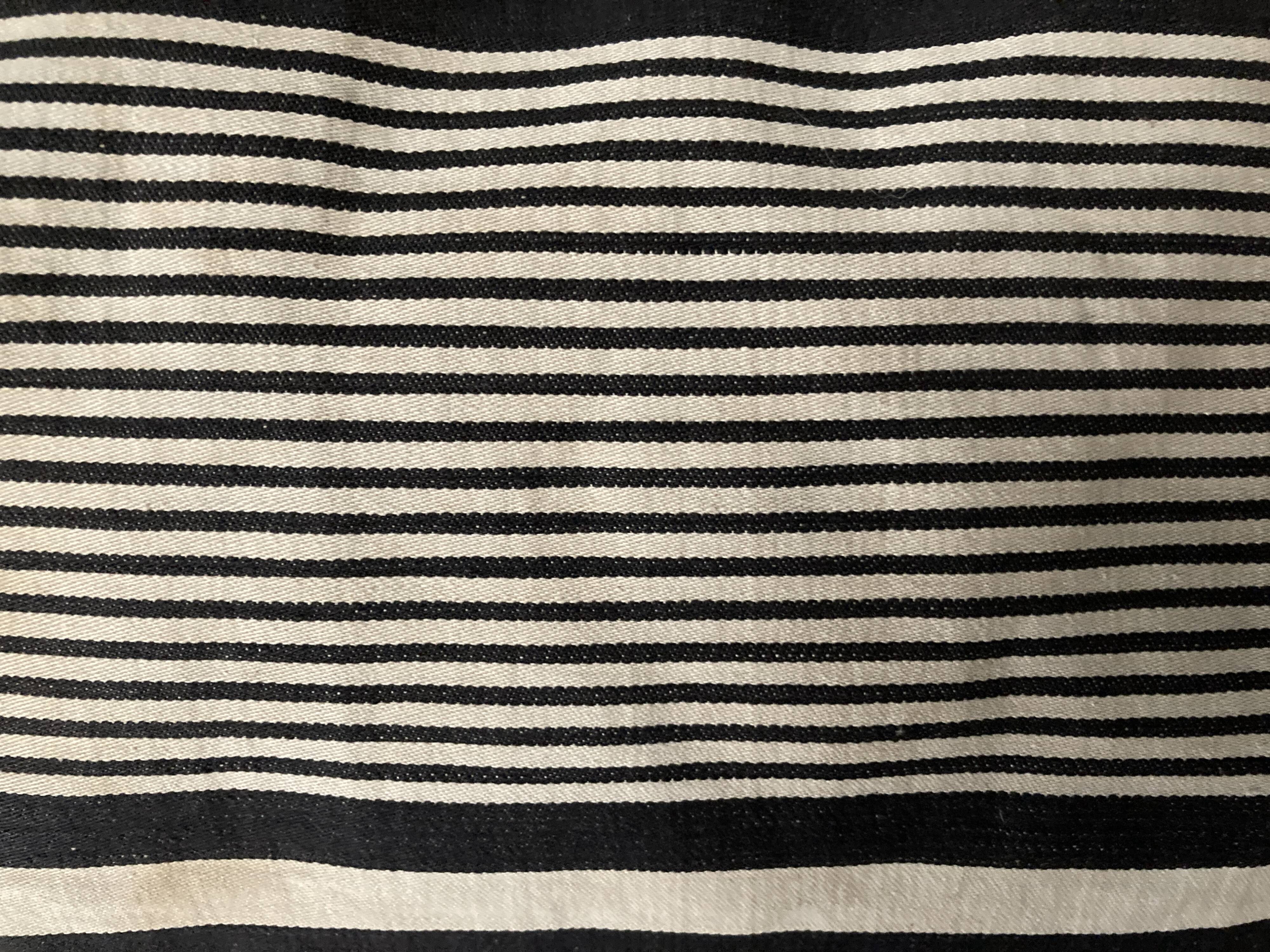 Coussin en toile ticking 19e à rayures matelas 80cm