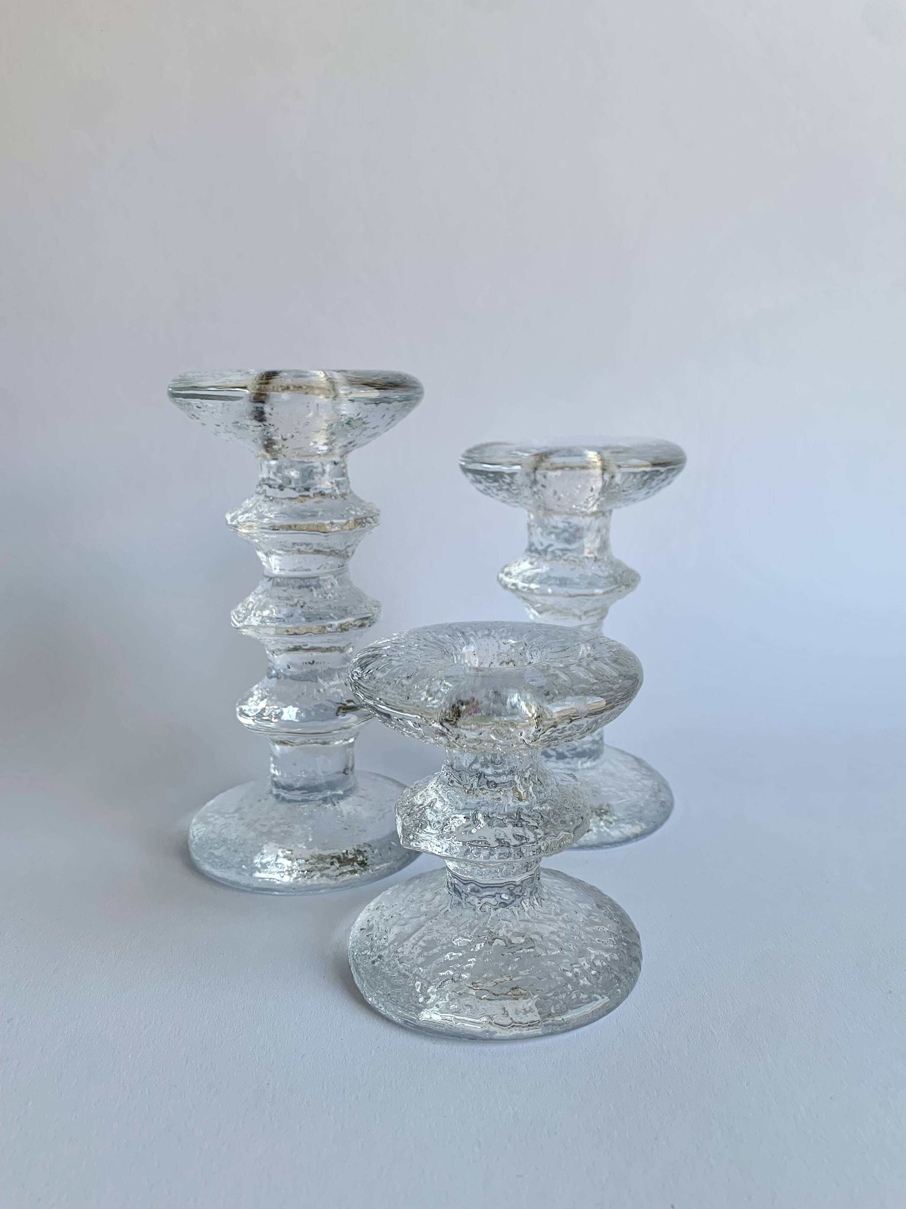 Set of 3 Festivo Glass Candle Holders – Iittala Finland